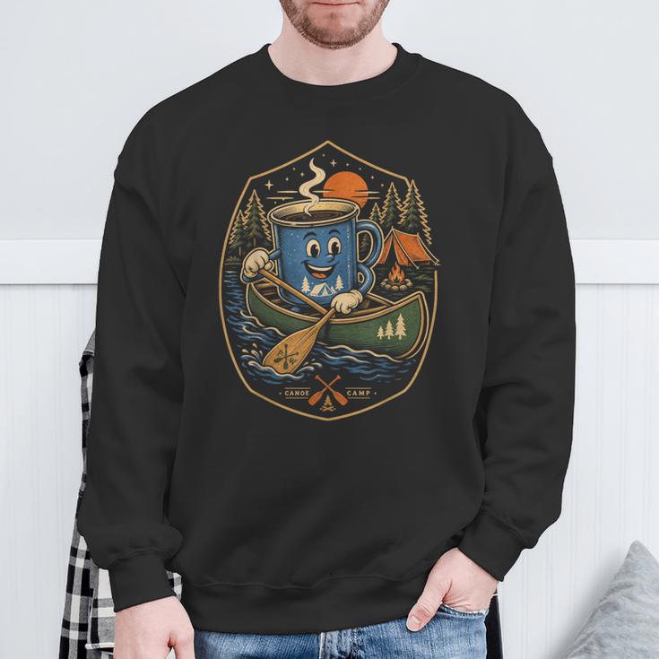 Canoe Camp Coffee Canoeing Paddle Sweatshirt Gifts for Old Men