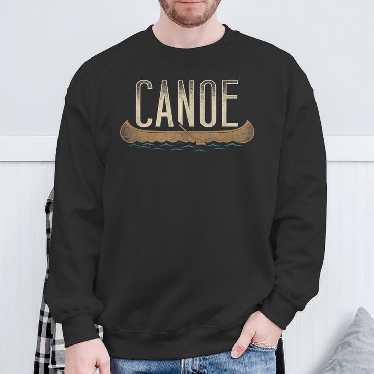 Canoe Canoeing Vintage Canoe Sweatshirt Gifts for Old Men