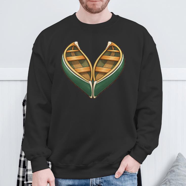 Canoe Heart Cute Minimalist Paddling Adventure Sweatshirt Gifts for Old Men Canoe Heart Cute Minimalist Paddling Adventure Sweatshirt Gifts for Old Men
