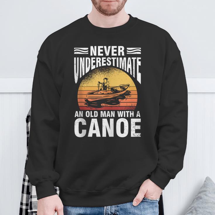 Canoe Old Man Sleeveless Sweatshirt Gifts for Old Men Canoe Old Man Sleeveless Sweatshirt Gifts for Old Men