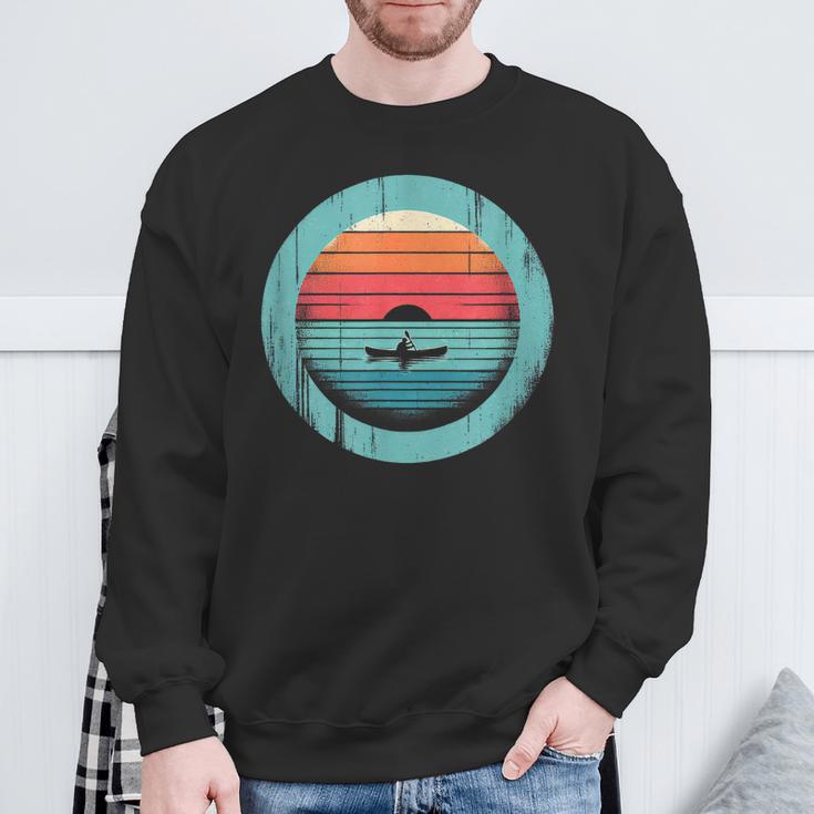 Canoe Sunset Sweatshirt Gifts for Old Men