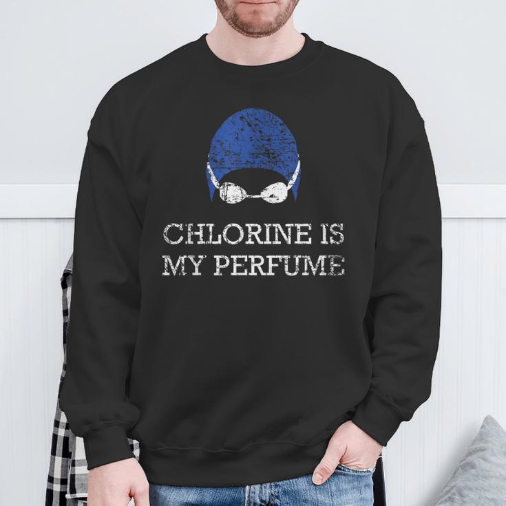 Chlorine Is My Perfume Shirt Swim Swimming Sweatshirt Gifts for Old Men