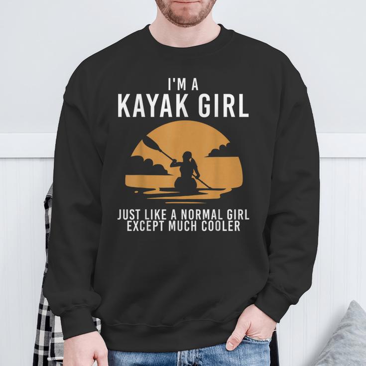 Cool Kayak For Women Girls Kayaker Canoe Kayaking Paddle Oar Sweatshirt Gifts for Old Men