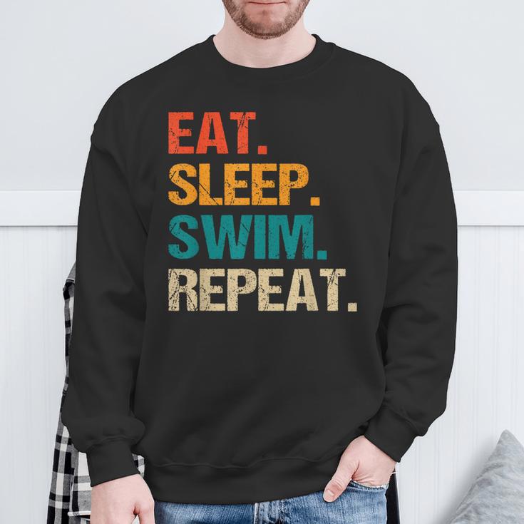Eat Sleep Swim Repeat Pool Swimmer Water Polo Swimming Sweatshirt Gifts for Old Men Eat Sleep Swim Repeat Pool Swimmer Water Polo Swimming Sweatshirt Gifts for Old Men