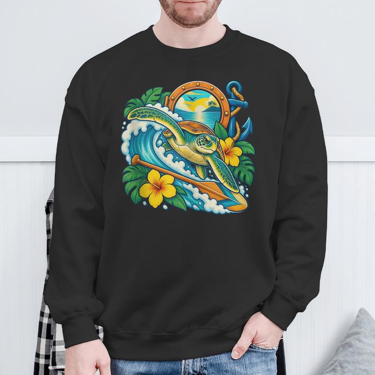 Green Sea Turtle Surfs Past a Canoe Paddle Sleeveless Sweatshirt Gifts for Old Men Green Sea Turtle Surfs Past a Canoe Paddle Sleeveless Sweatshirt Gifts for Old Men