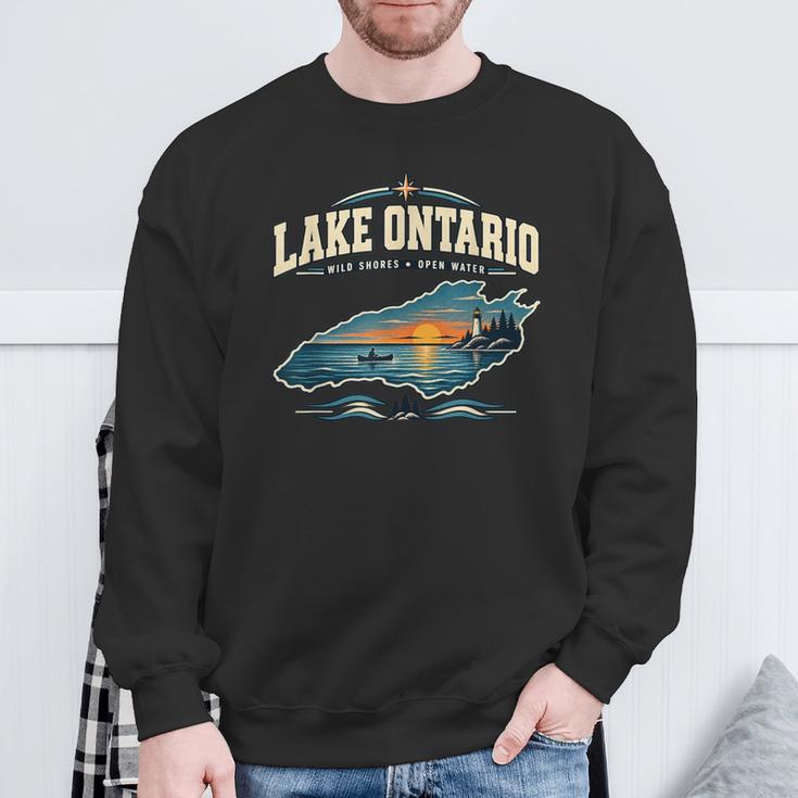 Lakes Lake Ontario Fishing Canoe Lighthouse Outdoor Sweatshirt Gifts for Old Men Lakes Lake Ontario Fishing Canoe Lighthouse Outdoor Sweatshirt Gifts for Old Men