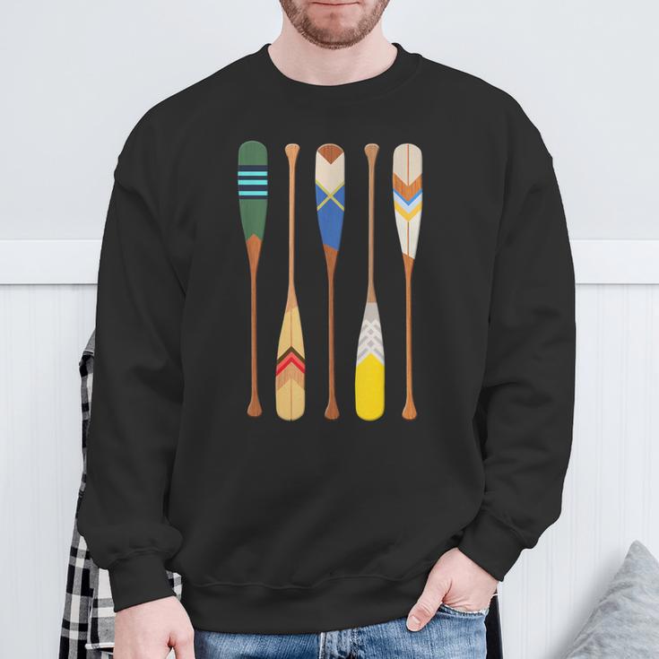 Paddle Canoe Sweatshirt Gifts for Old Men