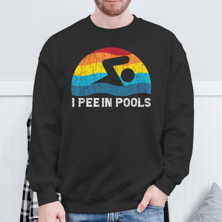 I Pee In Pools Swimmer Swimming Coach Player Graphic Sweatshirt Gifts for Old Men I Pee In Pools Swimmer Swimming Coach Player Graphic Sweatshirt Gifts for Old Men