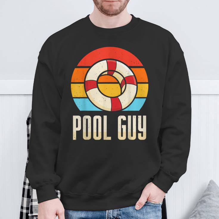 Pool Guy Swimming Attendant Attendants Rescuer Sweatshirt Gifts for Old Men Pool Guy Swimming Attendant Attendants Rescuer Sweatshirt Gifts for Old Men