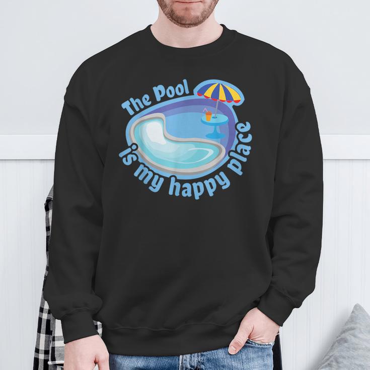 The Pool Is My Happy PlaceShirt Summer Swimming Tee Sweatshirt Gifts for Old Men The Pool Is My Happy PlaceShirt Summer Swimming Tee Sweatshirt Gifts for Old Men