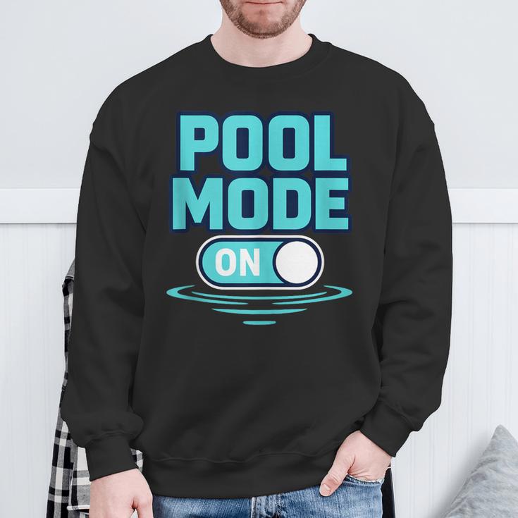 Pool Mode On Summer Swimming Vacation Sweatshirt Gifts for Old Men Pool Mode On Summer Swimming Vacation Sweatshirt Gifts for Old Men