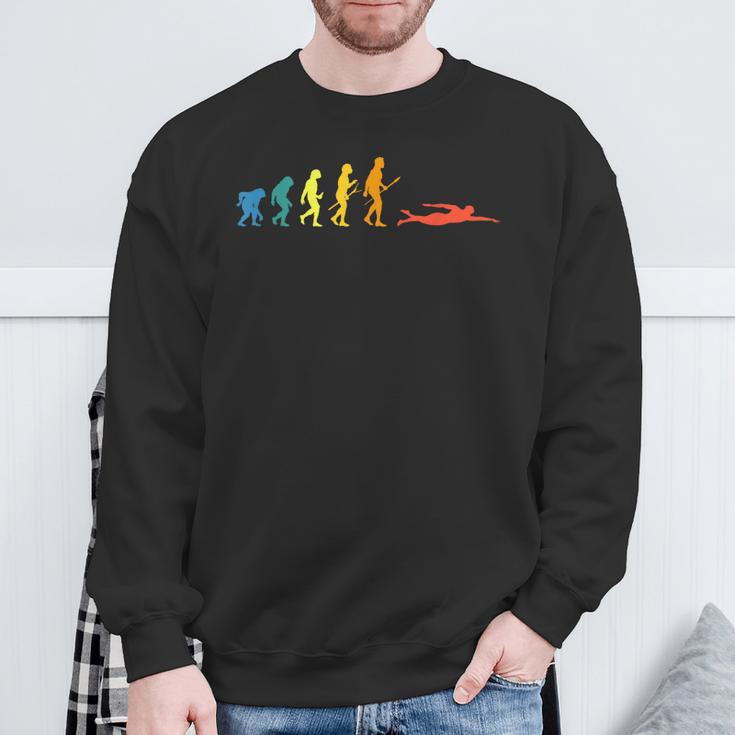 Retro Swimming Evolution For Swimmers Summer Water Lovers Sweatshirt Gifts for Old Men Retro Swimming Evolution For Swimmers Summer Water Lovers Sweatshirt Gifts for Old Men