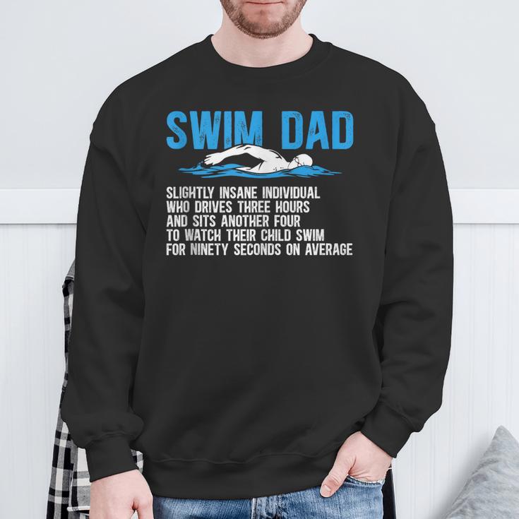 Swim Dad Definition Swimming Dad Of A Swimmer Father Sweatshirt Gifts for Old Men