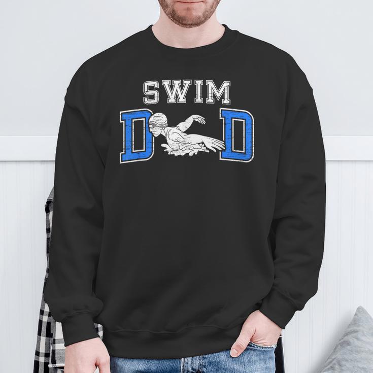 Swim Dad Of A Swimmer Dad Proud Swim Father Swimming Dad Sweatshirt Gifts for Old Men