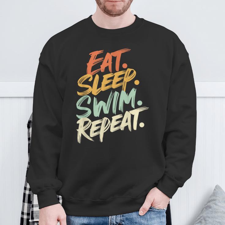 Swimmer Eat Sleep Swim Repeat I Swimming Sweatshirt Gifts for Old Men Swimmer Eat Sleep Swim Repeat I Swimming Sweatshirt Gifts for Old Men