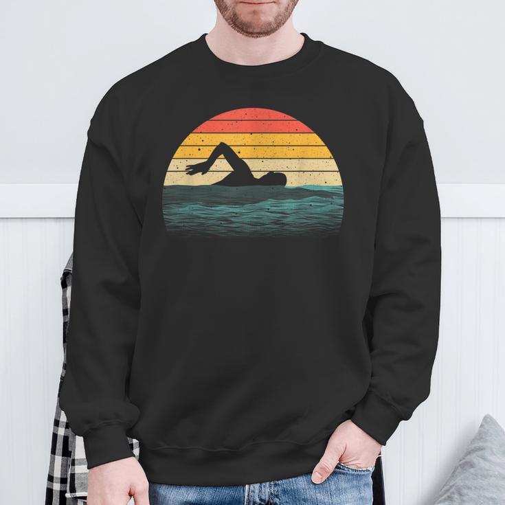 Swimming Art For Men Women Swim Coach Rescue Swimmer Sweatshirt Gifts for Old Men