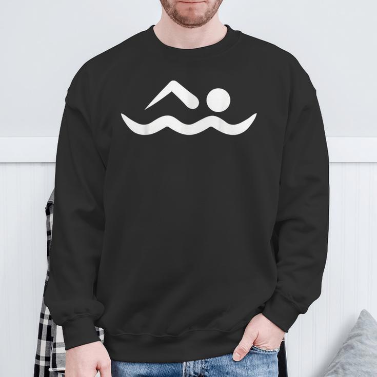 Swimming Icon Sweatshirt Gifts for Old Men