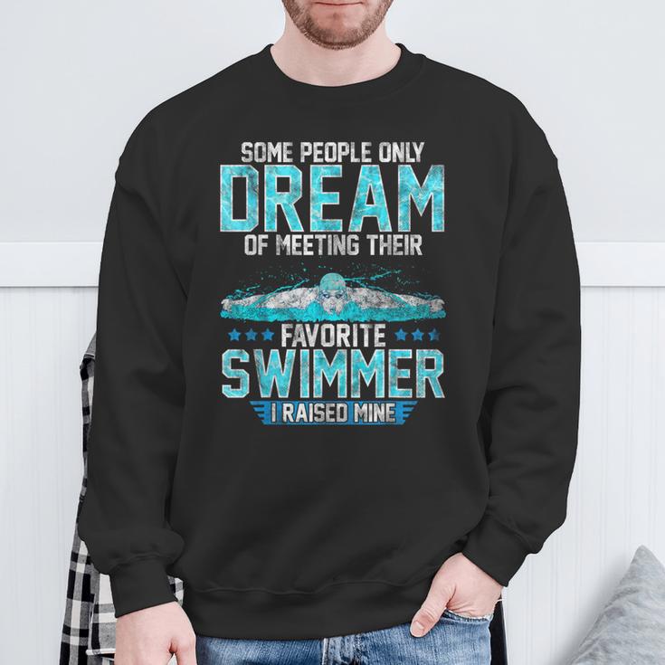 Swimming Parent Swimmer Mom Dad My Favorite Swim Meet Sweatshirt Gifts for Old Men