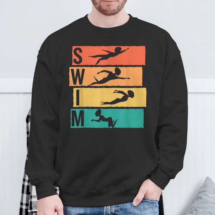 Swimming Swim Sweatshirt Gifts for Old Men Swimming Swim Sweatshirt Gifts for Old Men
