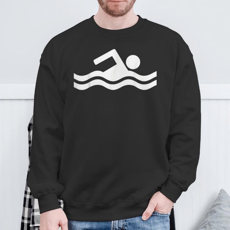Swimming Symbol Sweatshirt Gifts for Old Men Swimming Symbol Sweatshirt Gifts for Old Men
