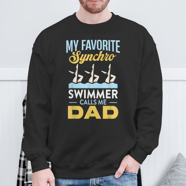 Synchronized Swimming Dad Favorite Synchro Swimmer Artistic Sweatshirt Gifts for Old Men Synchronized Swimming Dad Favorite Synchro Swimmer Artistic Sweatshirt Gifts for Old Men