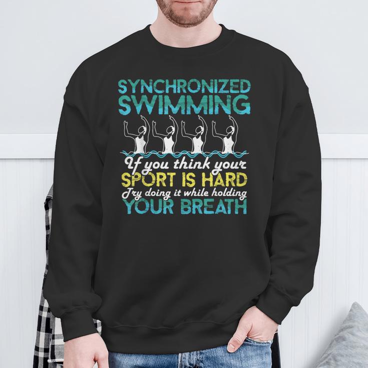 Synchronized Swimming Shirt Synchro Swimmer Artistic Sweatshirt Gifts for Old Men Synchronized Swimming Shirt Synchro Swimmer Artistic Sweatshirt Gifts for Old Men