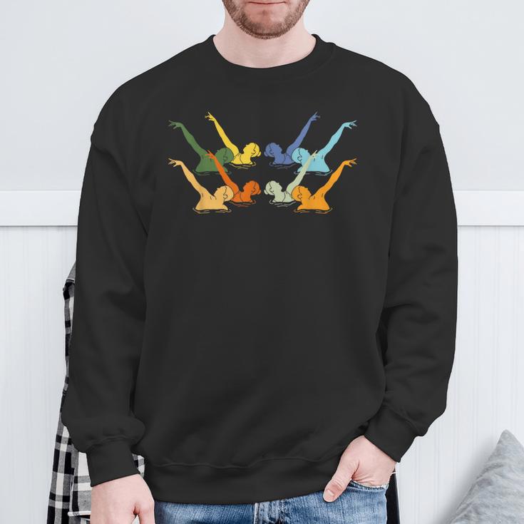 Vintage Synchronized Swimming Artistic Swimming Sweatshirt Gifts for Old Men