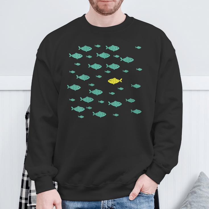 Women's Swimming Against The Current Motivational Inspiration Sweatshirt Gifts for Old Men