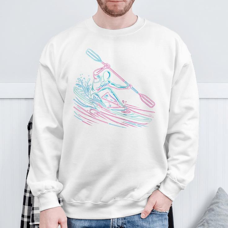 Canoe Canoeing Kayak Paddling Canoeist Raglan Baseball Tee Sweatshirt Gifts for Old Men