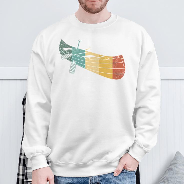 Canoe Canoeing Retro Vintage Sweatshirt Gifts for Old Men
