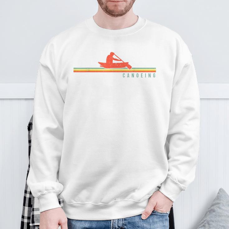 Canoe Canoeing Retro Vintage Canoeing Sweatshirt Gifts for Old Men