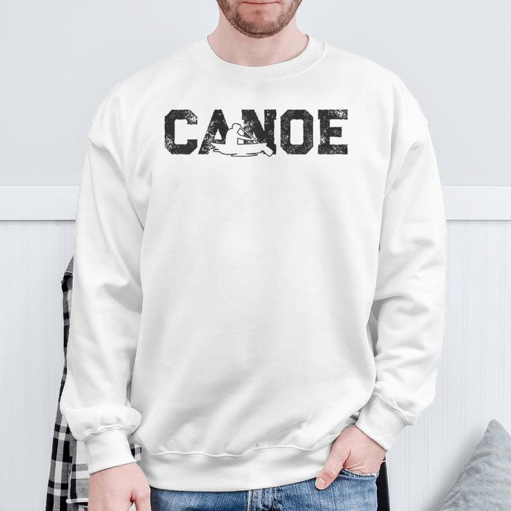 Canoe Canoeing Vintage Canoe Raglan Baseball Tee Sweatshirt Gifts for Old Men