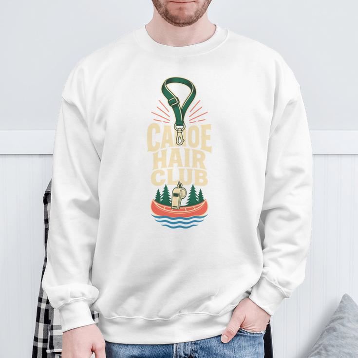 Canoe Hair Club Paddling Retro Sweatshirt Gifts for Old Men