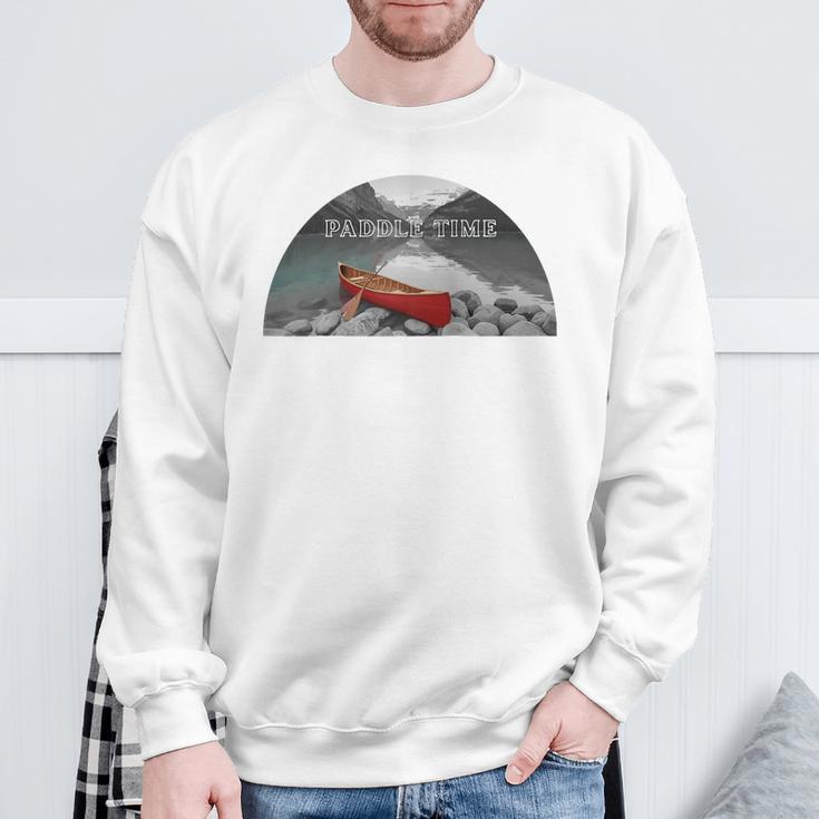 Canoe Lover Time To Paddle Raglan Baseball Tee Sweatshirt Gifts for Old Men