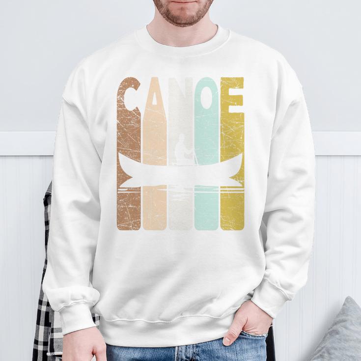 Canoe Vintage Canoeing Retro Canoe Paddling Premium Tri-Blend Sweatshirt Gifts for Old Men