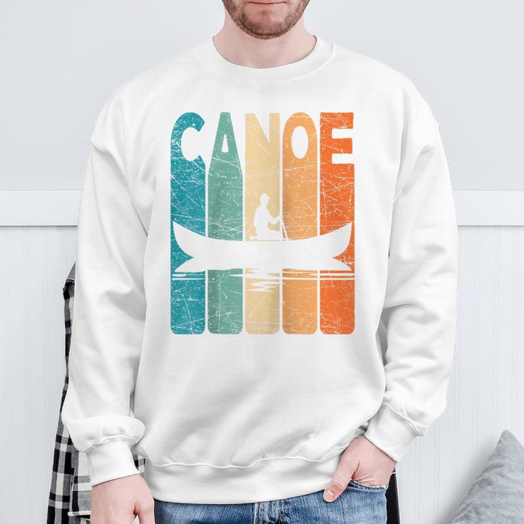 Canoe Vintage Canoeing Retro Canoe Paddling Raglan Baseball Tee Sweatshirt Gifts for Old Men