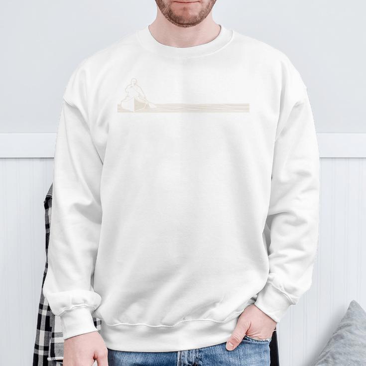 Canoeing Minimal River Lake Canoe Sweatshirt Sweatshirt Gifts for Old Men