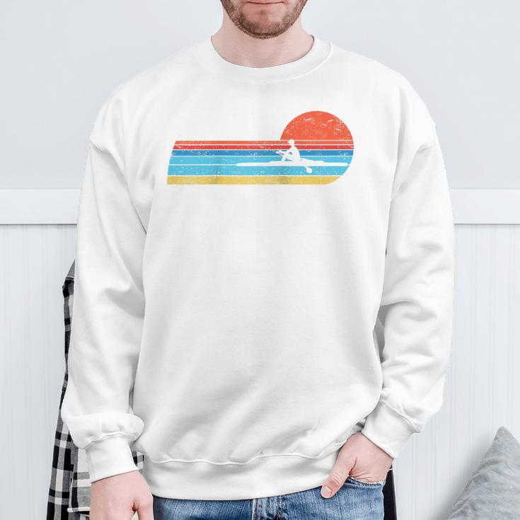 Canoes-Rowing Canoe-Rower Canoeing-Canoeist Vintage Canoes Raglan Baseball Tee Sweatshirt Gifts for Old Men