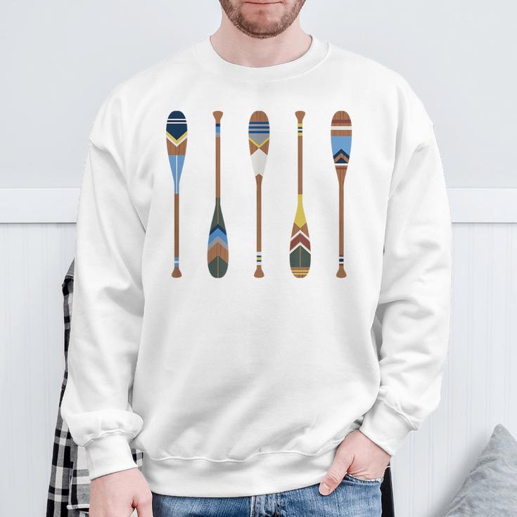 Colorful Painted Oars Paddle Nautical CanoeShirt Sweatshirt Gifts for Old Men Colorful Painted Oars Paddle Nautical CanoeShirt Sweatshirt Gifts for Old Men