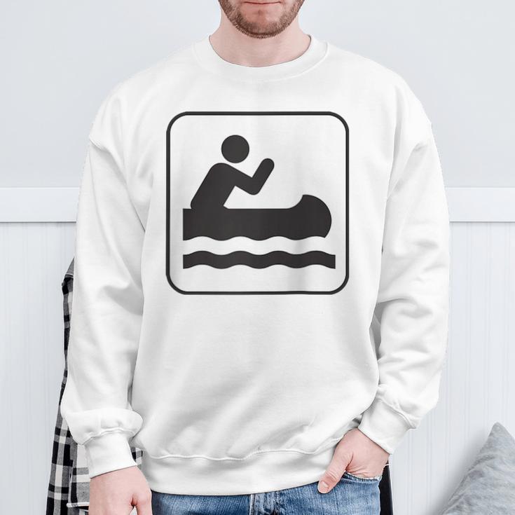 Cool Outdoor Water Sport Canoe Raglan Baseball Tee Sweatshirt Gifts for Old Men