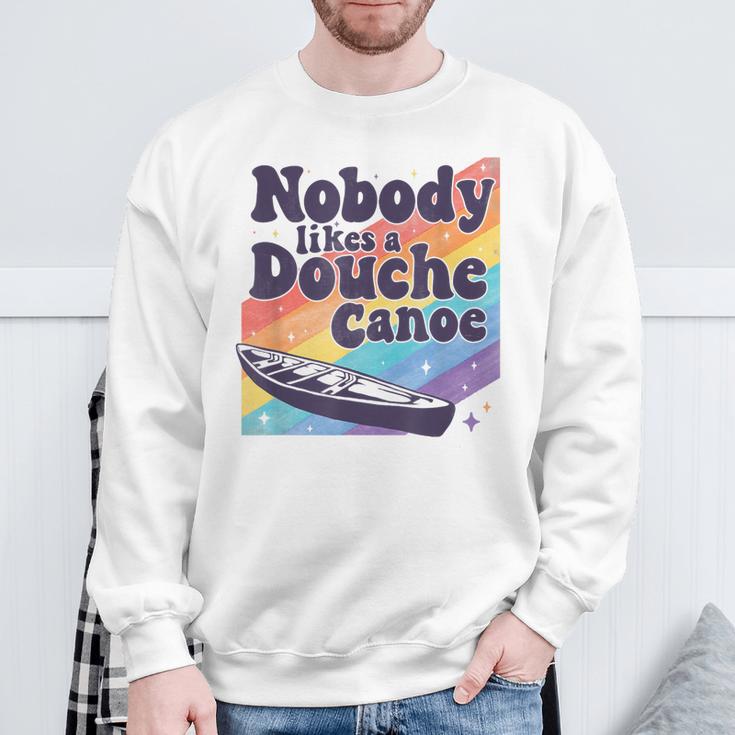 Don’t Be a Douche Canoe Saying Sweatshirt Gifts for Old Men