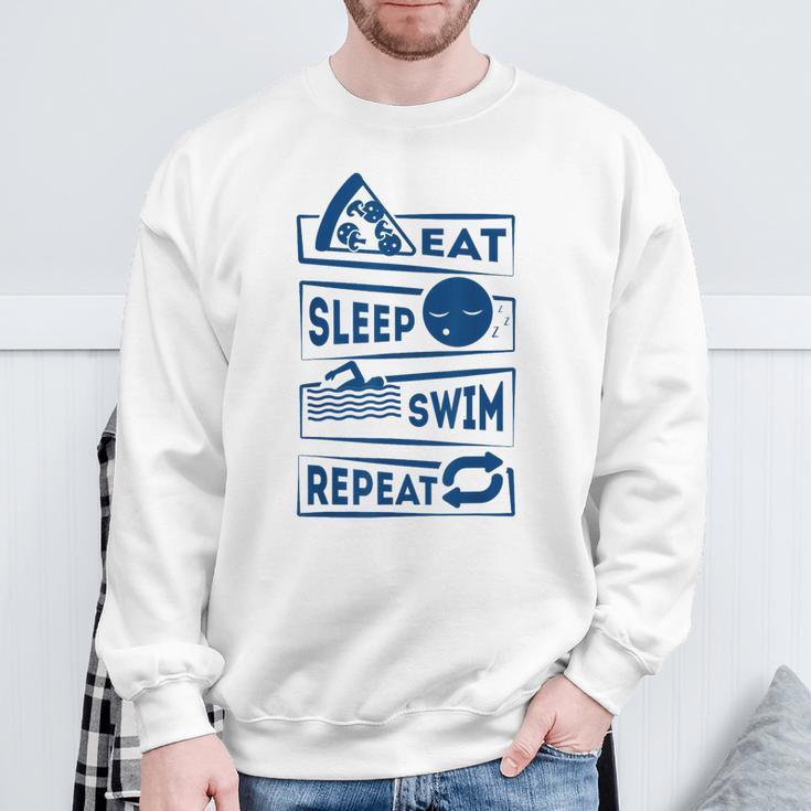Eat Sleep Swimming Repeat Swimming Sweatshirt Gifts for Old Men Eat Sleep Swimming Repeat Swimming Sweatshirt Gifts for Old Men