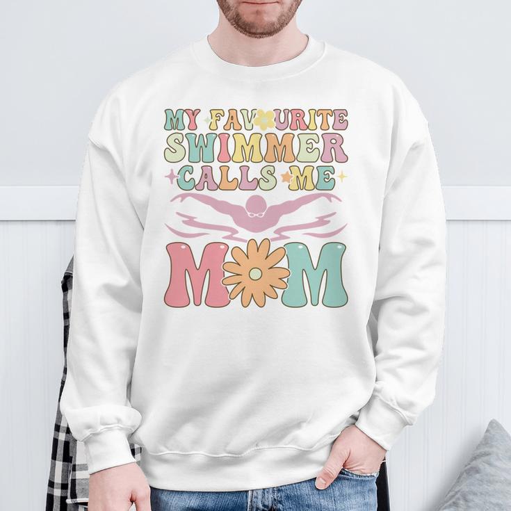 Favourite Swimmer Calls Me Mom Swimming Mom Female Swimmer Sweatshirt Gifts for Old Men Favourite Swimmer Calls Me Mom Swimming Mom Female Swimmer Sweatshirt Gifts for Old Men