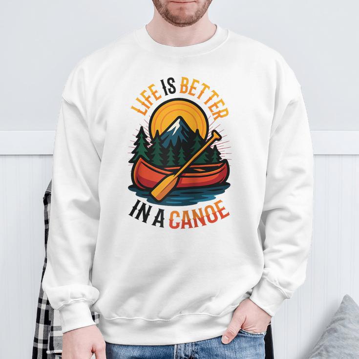 Life Is Better In A Canoe Canoeing Raglan Baseball Tee Sweatshirt Gifts for Old Men Life Is Better In A Canoe Canoeing Raglan Baseball Tee Sweatshirt Gifts for Old Men