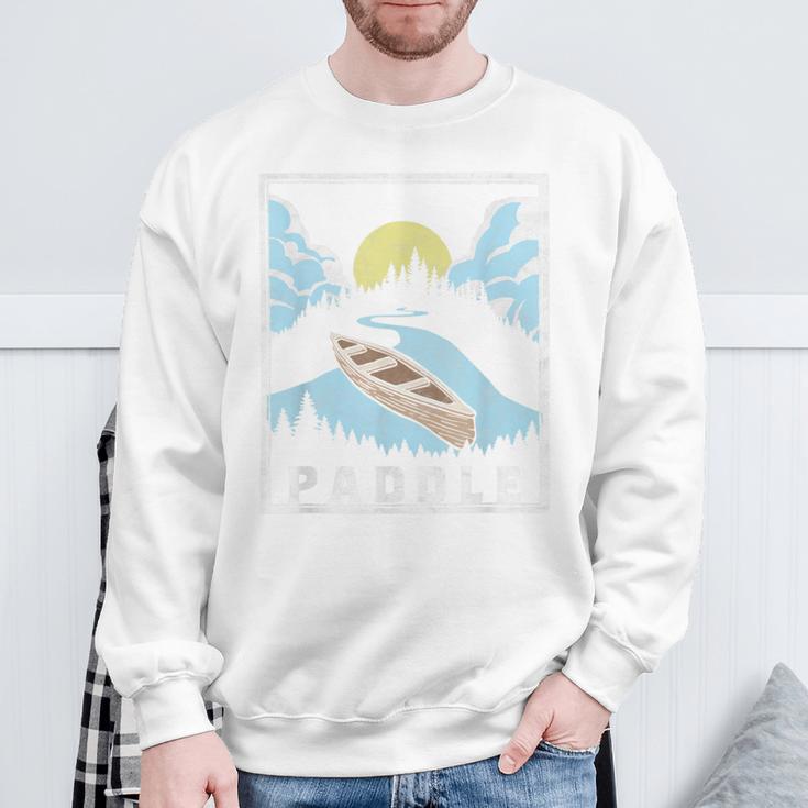 Paddle Retro Style Canoe & Outdoors Simple Canoeing Graphic Sweatshirt Gifts for Old Men Paddle Retro Style Canoe & Outdoors Simple Canoeing Graphic Sweatshirt Gifts for Old Men