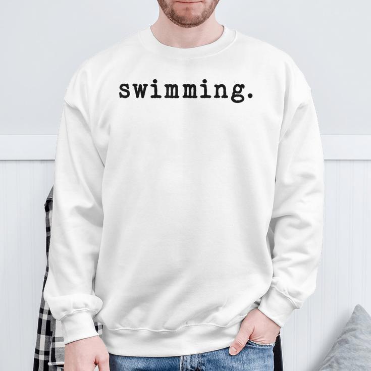 Swimming Enthusiast Minimalist Water Sports Sweatshirt Gifts for Old Men Swimming Enthusiast Minimalist Water Sports Sweatshirt Gifts for Old Men