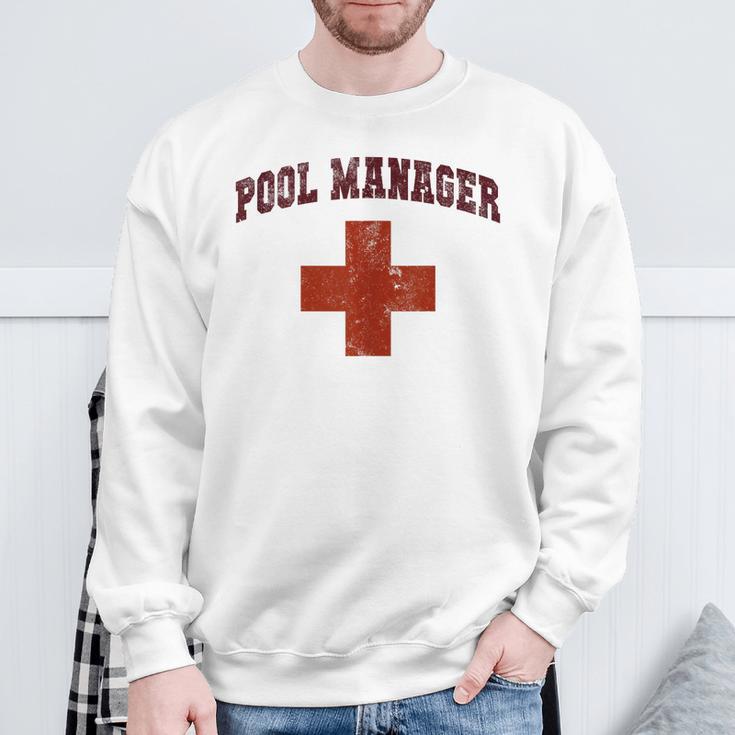Swimming Pool Manager Beach Vacay Lifeguards Swim Cruise Sweatshirt Gifts for Old Men