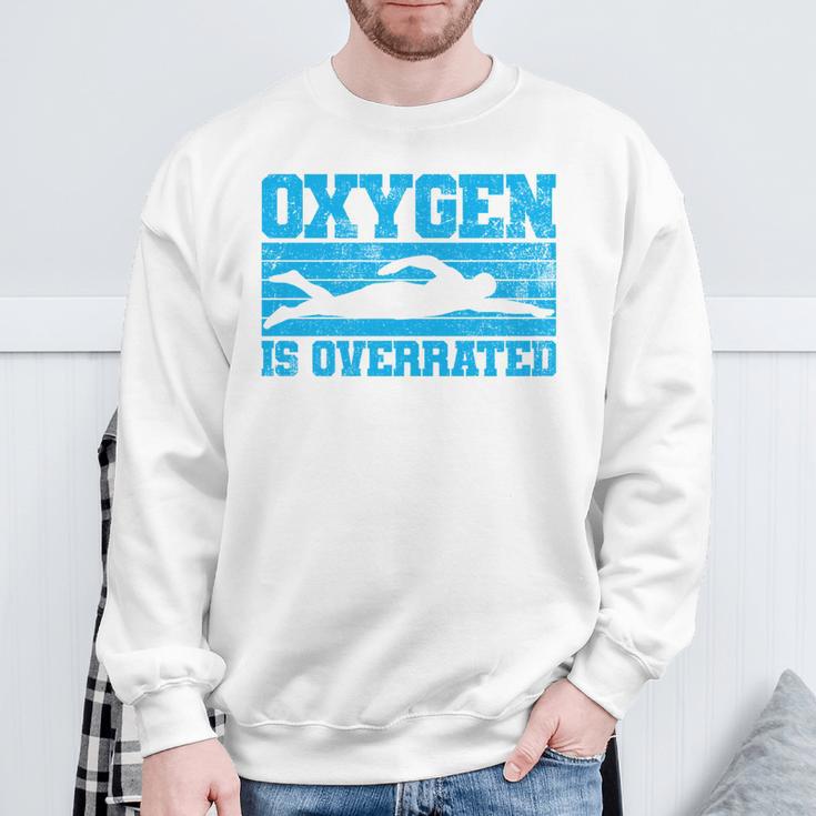 Swimming Swimmer Swim Sweatshirt Gifts for Old Men