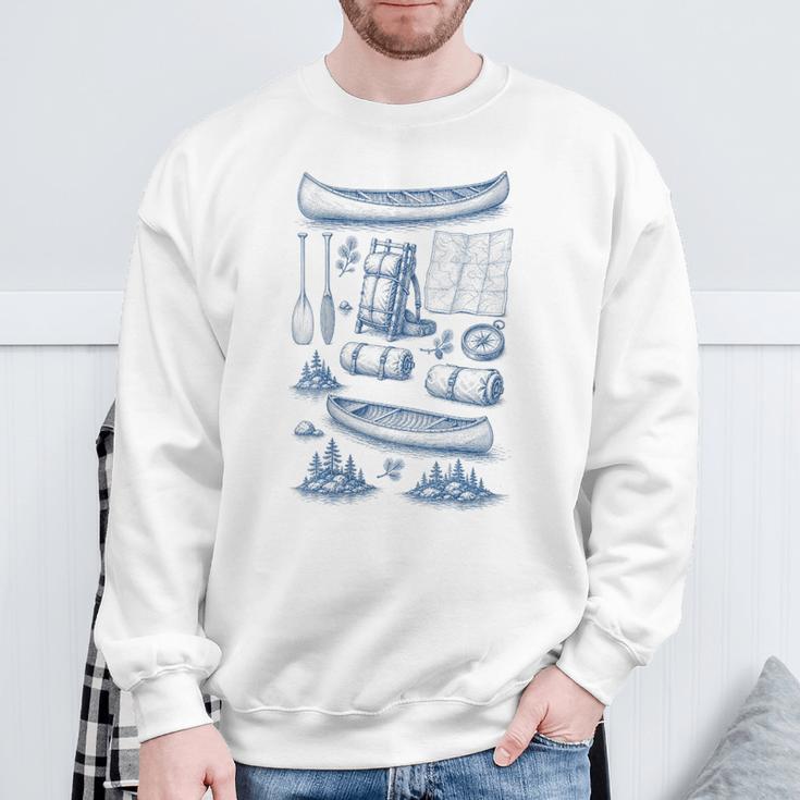 Women's Canoe Wilderness Gear Vintage Chart Collection Illustration Sweatshirt Gifts for Old Men Women's Canoe Wilderness Gear Vintage Chart Collection Illustration Sweatshirt Gifts for Old Men