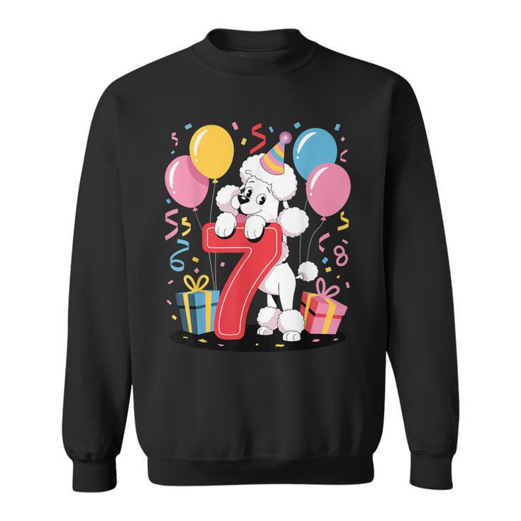 Caniche Perro 7 Cumpleaños Niño Niña 7 Añosiete Caniche Camisa de entrenamiento